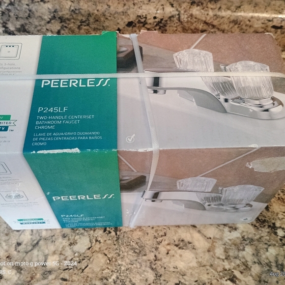 Chrome Dual Handle Bathroom Faucet. Brand New Sealed - Picture 3 of 4